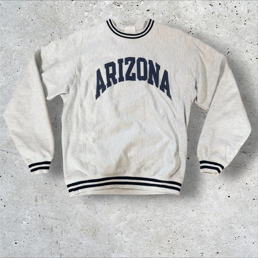 Vintage Champion Reverse Weave University Of Arizona Sweatshirt Medium Gray